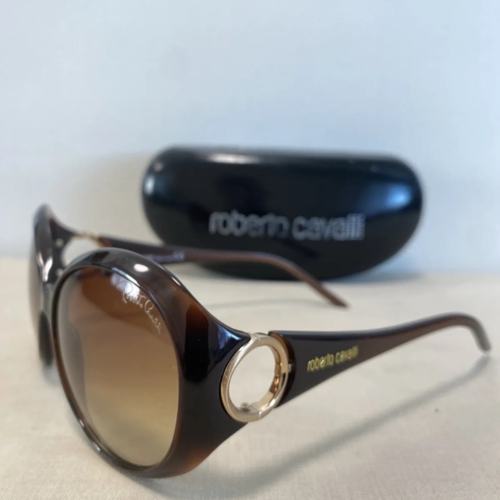 ROBERTO CAVALLII MINOTAURO 164S B5 SUNGLASSES WITH CASE Y2K TORTOISESHELL + GOLD
